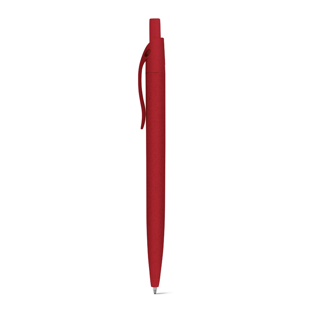 CAMILA. Stylo à bille en fibre de paille de blé et ABS avec clip