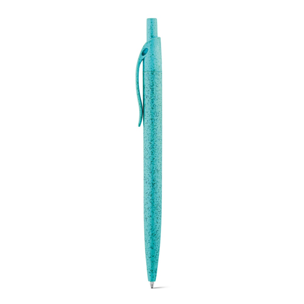 CAMILA. Stylo à bille en fibre de paille de blé et ABS avec clip