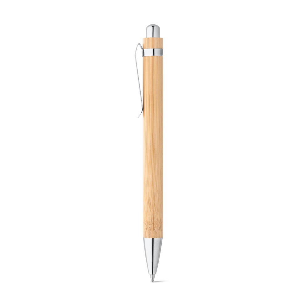 HERA. Stylo en bambou avec clip en métal