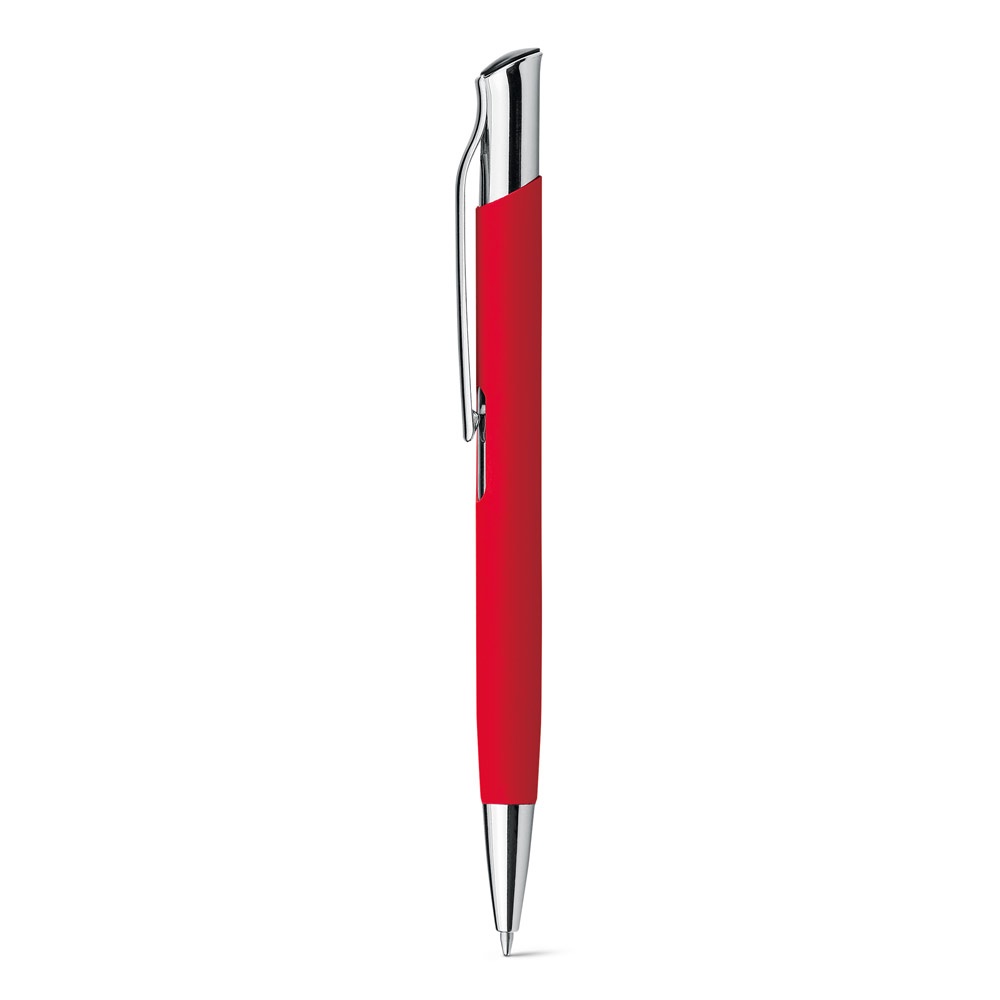 OLAF SOFT. Stylo à bille en aluminium, finition rubber