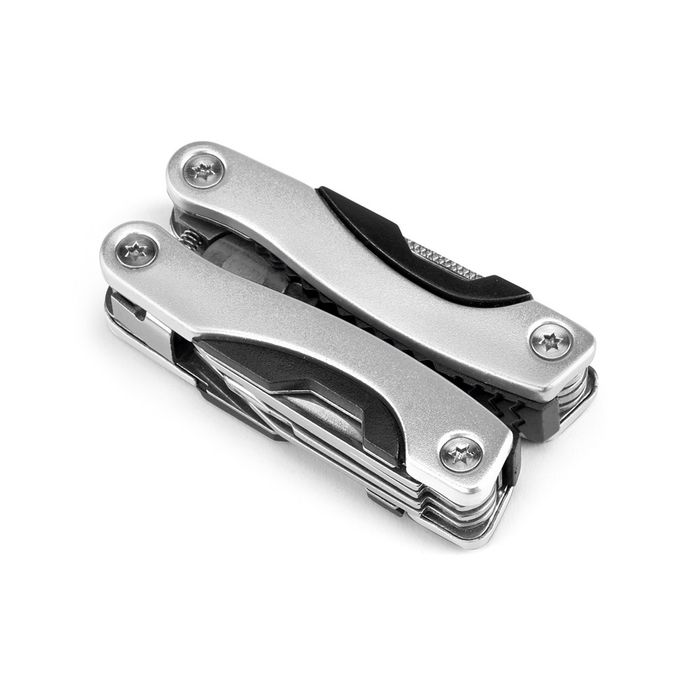 DUNITO. Mini pince multi-fonctions pliable en acier inoxydable et aluminium