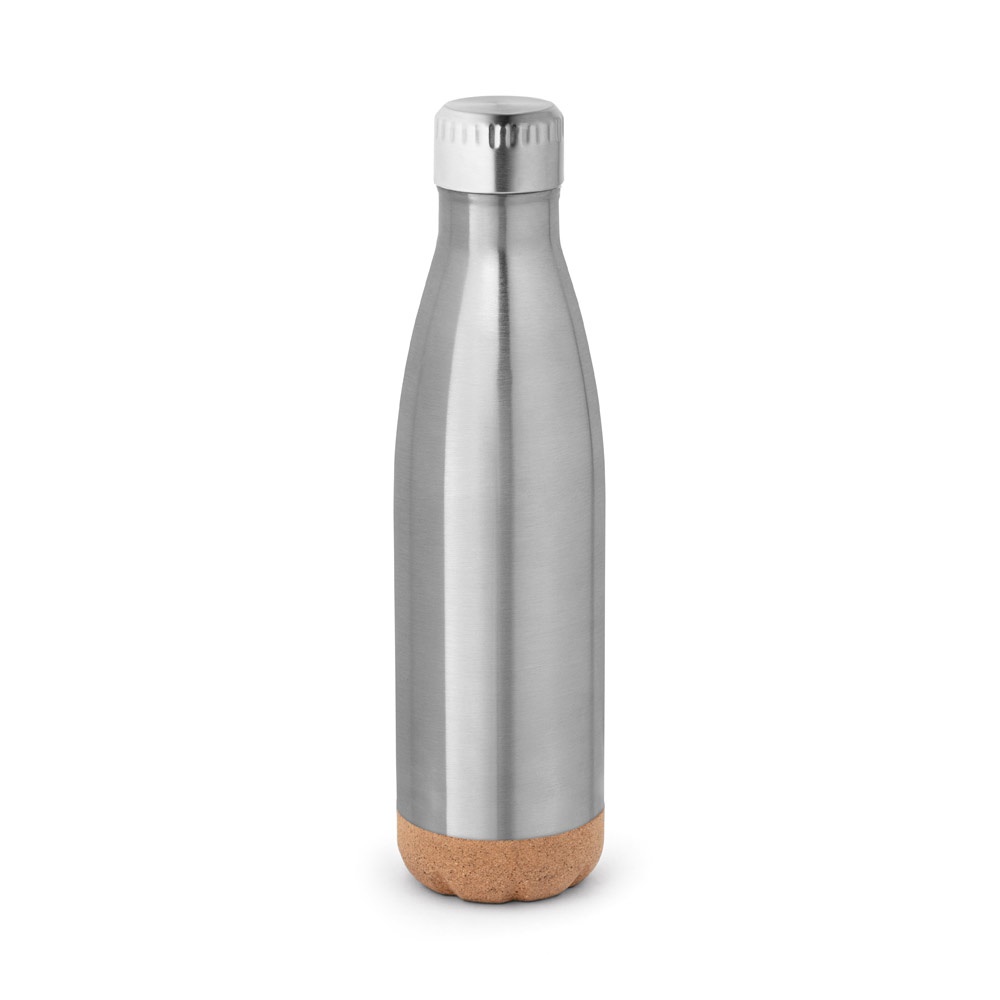 SOLBERG. Thermos 560mL en acier inox avec base en liège