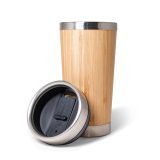 Vue 8 de PIETRO. Tasse de voyage 500mL en babou et acier inox