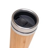 Vue 9 de PIETRO. Tasse de voyage 500mL en babou et acier inox