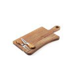 Vue 1 de CASSIA. Plateau à fromage en bois d'acacia avec poignée