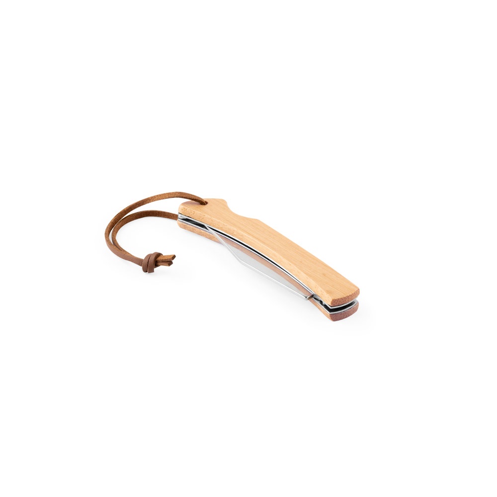 RANGER. Rasoir avec lame en acier inoxydable et manche en bambou