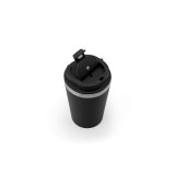 Vue 7 de SPITZ. Gobelet de voyage en acier inoxydable (90 % recyclé) et paroi extérieure en PP, avec finition mate 440 mL