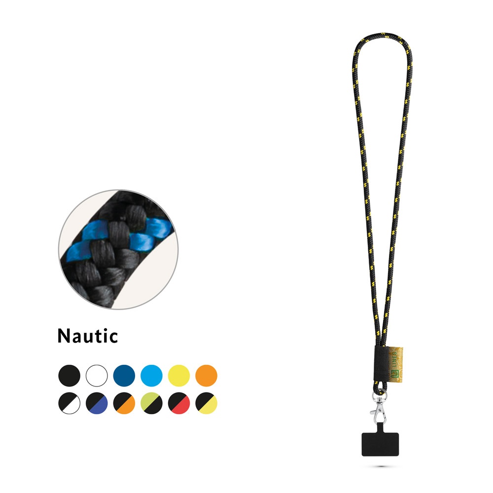STAFFORD. SET Lanière NAUTIC Longue (Ø 7 mm) avec mousqueton à porte de 9 mm et support pour téléphone portable
