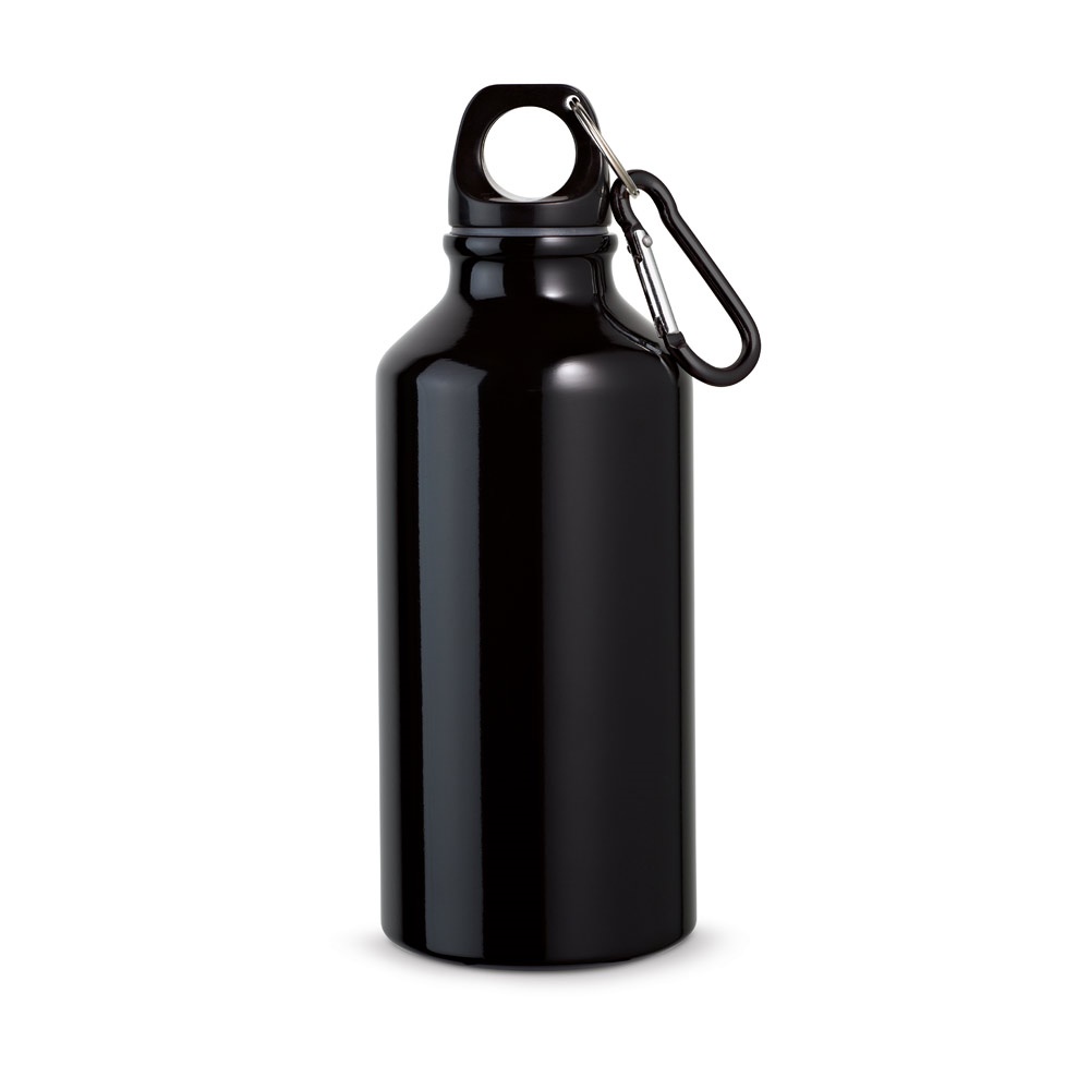 LANDSCAPE S. Bouteille de sport 400mL en aluminium avec mousqueton