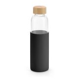 Vue 2 de DAKAR. Bouteille 600mL en bambou et verre borosilicate