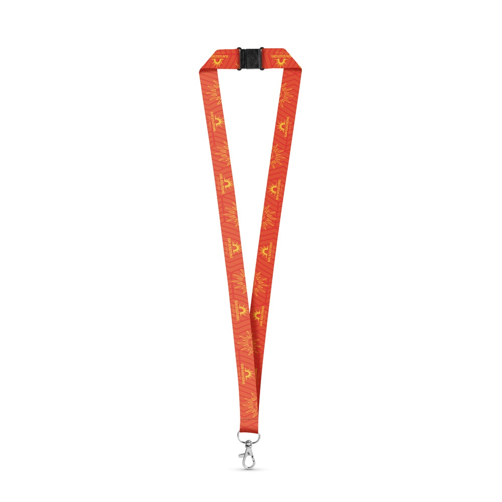 BRISTOL. SET Lanyard SUBLIMATION Long II (20 mm) avec mousqueton à déclenchement de 20 mm et fermoir de sécurité