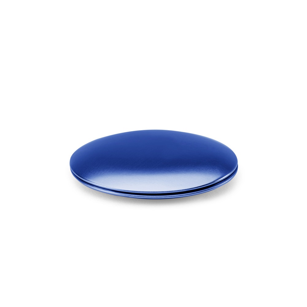 KAYLA. Miroir rond double face en aluminium avec fermeture magnétique