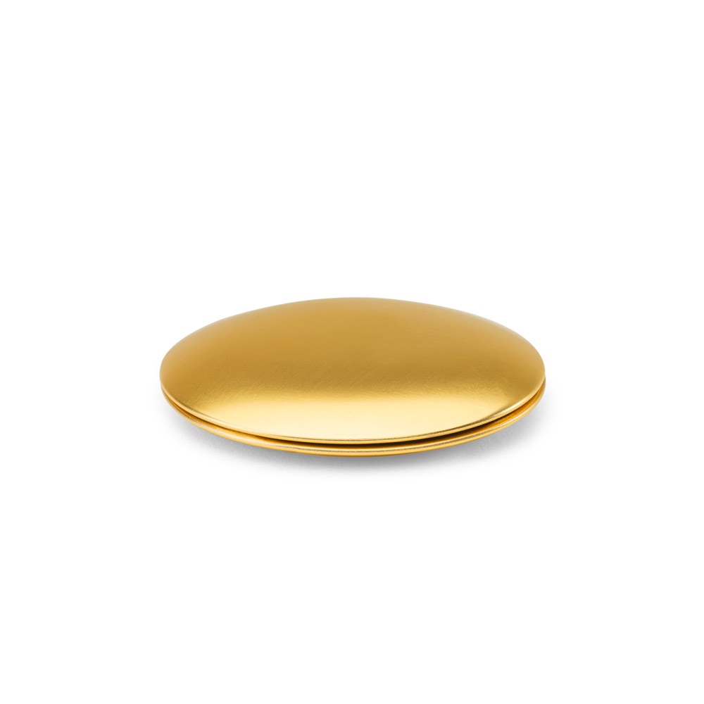 KAYLA. Miroir rond double face en aluminium avec fermeture magnétique