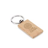Vue 6 de STEWIE. Porte-clés rectangulaire en bois de hêtre