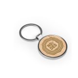 Vue 7 de GASTON ROUND. Porte-clés rond en zinc et bambou