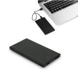 Vue 2 de DENNING. Batterie nomade fine en acier inoxydable de 5 000 mAh
