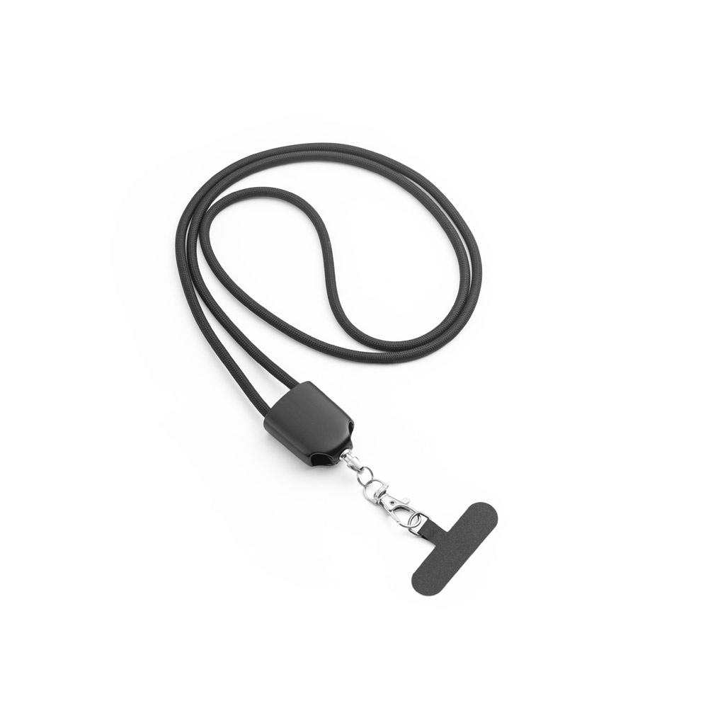 ZEWAIL. Lanière avec support pour smartphone inclus, câble USB-C et divers adaptateurs en ABS recyclé et TPE recyclé