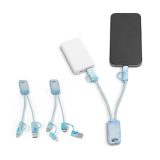 Vue 2 de BERNERS. Câble USB 6-en-1 ultra-rapide en PET recyclé (100 % rPET)