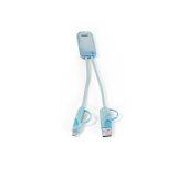 Vue 3 de BERNERS. Câble USB 6-en-1 ultra-rapide en PET recyclé (100 % rPET)