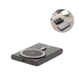 Vue 2 de WRIGHT 5. Batterie externe magnétique avec recharge ultra-rapide en aluminium recyclé et ABS recyclé 5 000 mAh