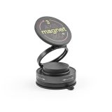 Vue 4 de KEPLER. Support magnétique pour téléphone portable avec système de fixation à vide pour surfaces lisses et non lisses (rotation à 360°)
