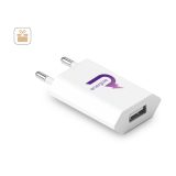 Vue 4 de WOESE. Adaptateur secteur USB-A 5W en ABS recyclé (100 % rABS)