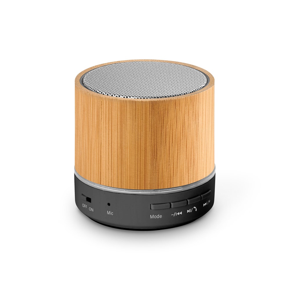 RE-GLASHOW. Haut-parleur portable 3W avec une autonomie de 4h30m sur ABS recyclé (100 % rABS)