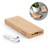 Vue 2 de KOHN. Power bank 5 000 mAh en bambou