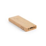 Vue 1 de KOHN. Power bank 5 000 mAh en bambou