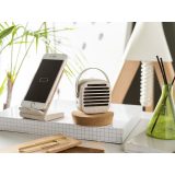 Vue 5 de ENGLERT. Support pour smartphone avec chargeur sans fil rapide 10W en ABS recyclé (70 % rABS) et fibre de paille de blé