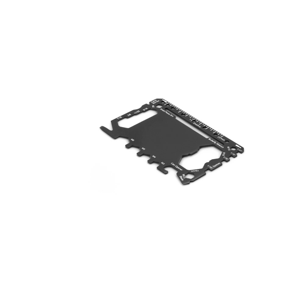 PEEBLES. Carte multifonction en acier inoxydable avec 20 fonctions