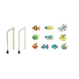 Vue 3 de FISHY. Jeu de pêche composé de 10 poissons en bois, idéal pour les enfants