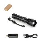 Vue 2 de YVIAN. Lampe torche rechargeable de 10 W en aluminium (100% rAL)