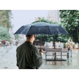 Vue 7 de CIMONE. Parapluie pliable en polyester recyclé (100% rPET) pongé 190T avec ouverture automatique