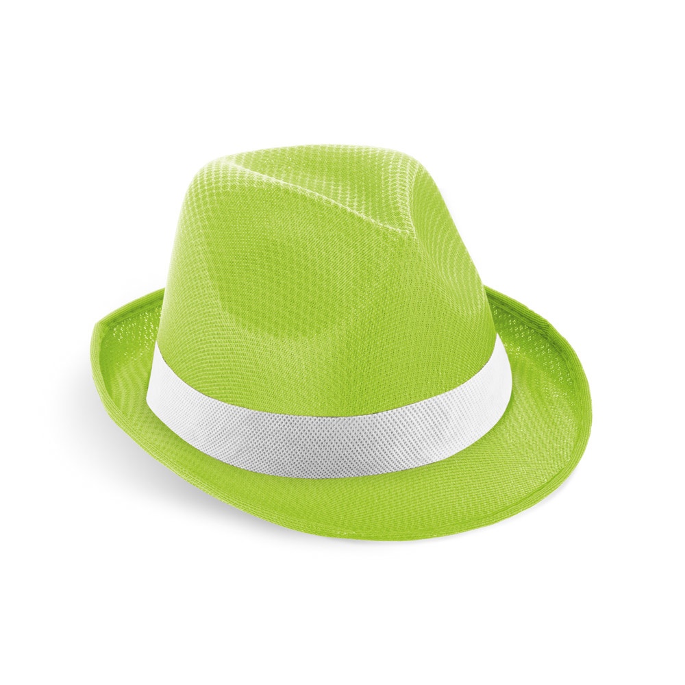 MANOLO POLI. Chapeau en PP avec ruban en polyester blanc