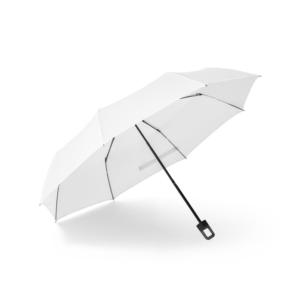 GEORGE. Parapluie 21 pouces fabriqué à partir de polyester recyclé (100 % rPET) et de pongé 190T résistant au vent