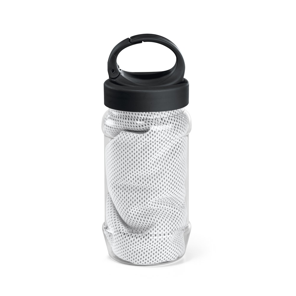 ARTX PLUS. Ensemble de bouteille en PP et PET et serviette de sport en polyamide et polyester