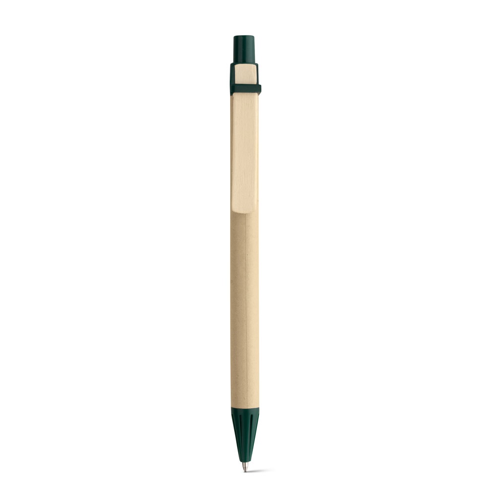 NAIROBI. Stylo à bille en papier kraft et clip en bois