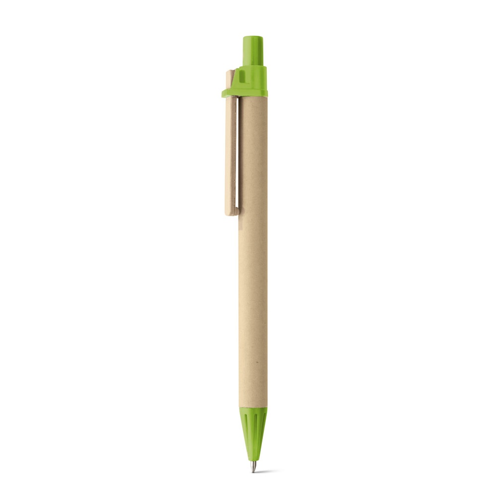 NAIROBI. Stylo à bille en papier kraft et clip en bois