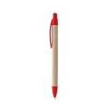 Vue 2 de REMI. Stylo à bille fabriqué à partir de papier 100 % recyclé, avec clip