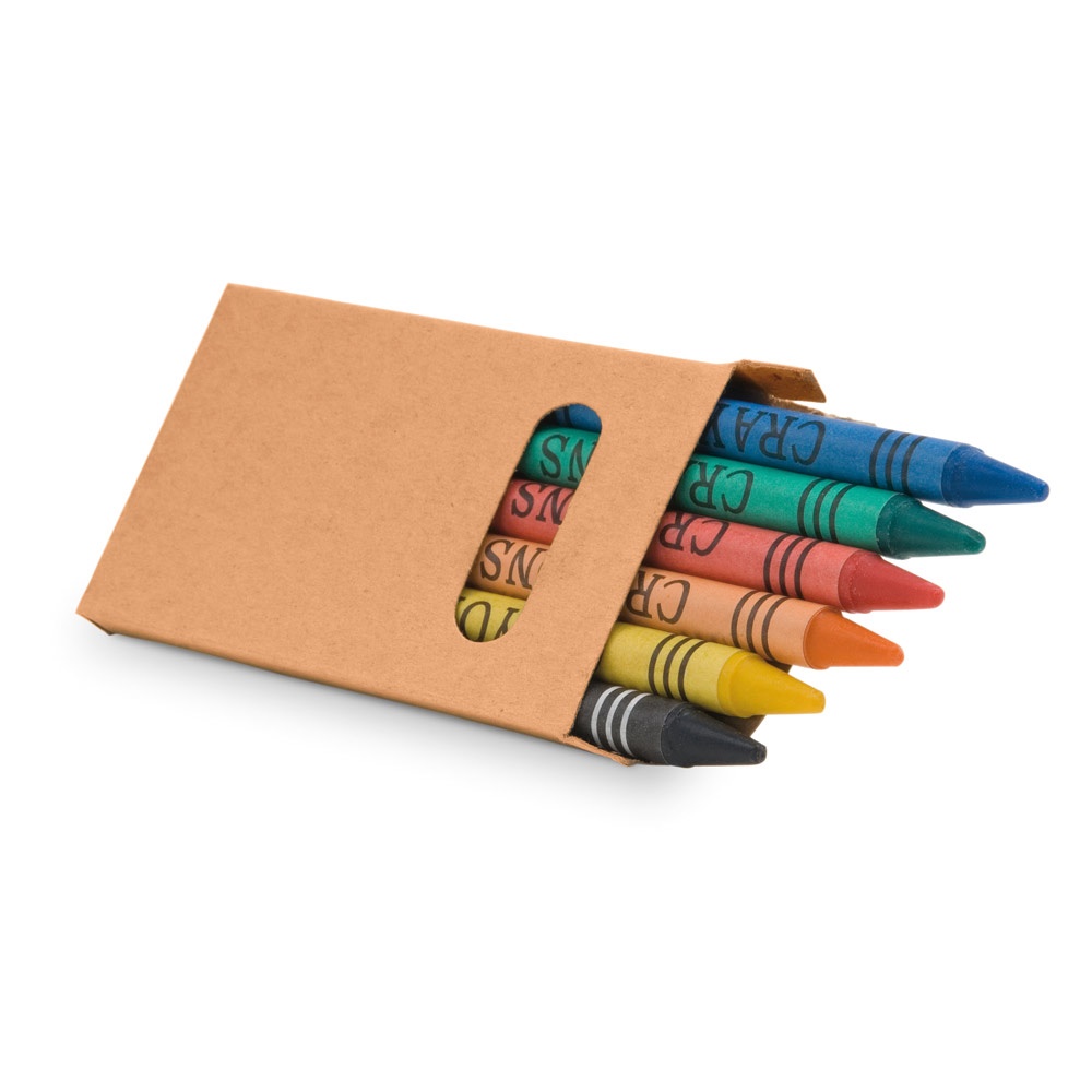 EAGLE. Boîte avec 6 crayons de cire