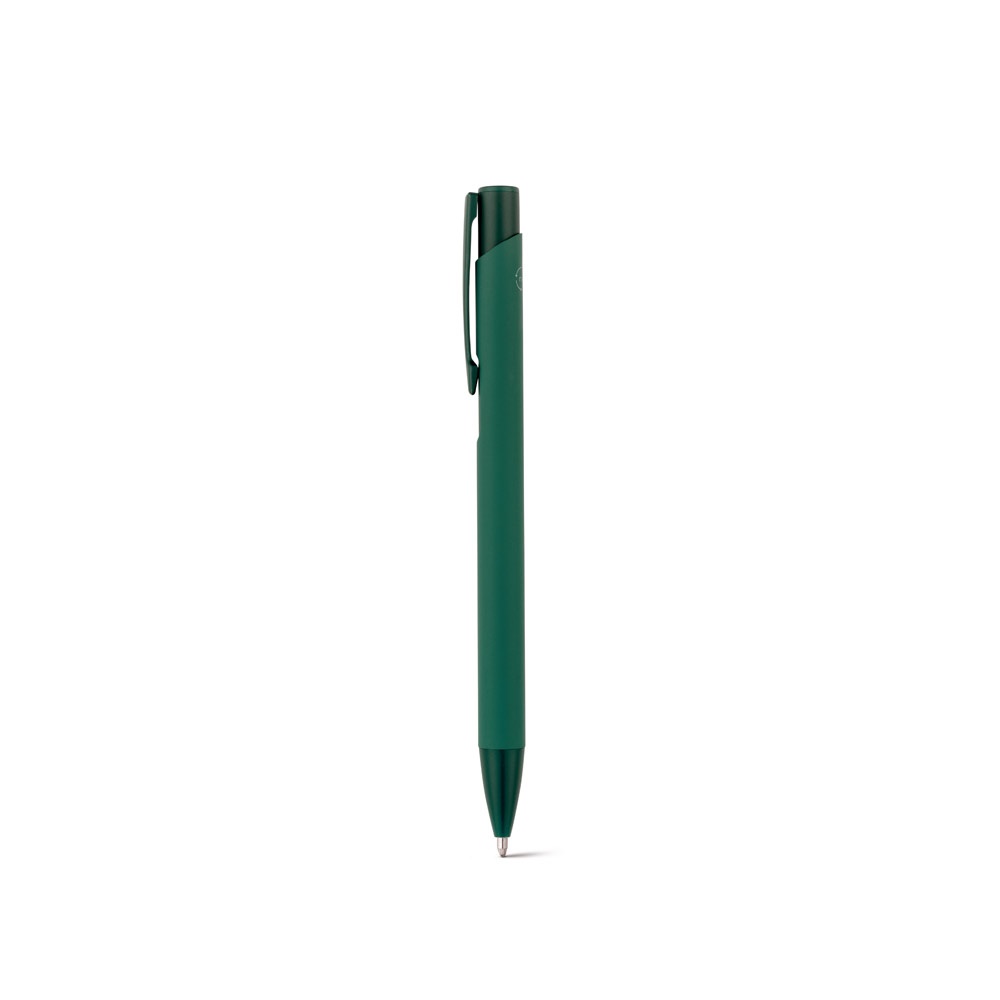 CLINT. Stylo à bille en aluminium recyclé (100% rAL) avec finition en caoutchouc