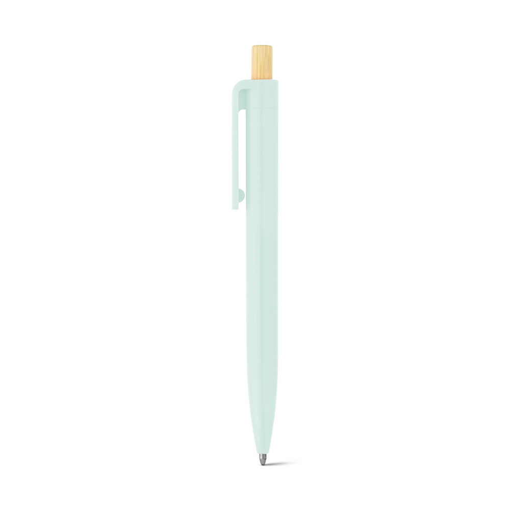 ZARA. Stylo à bille en ABS recyclé (100% rABS) avec bouton en bambou