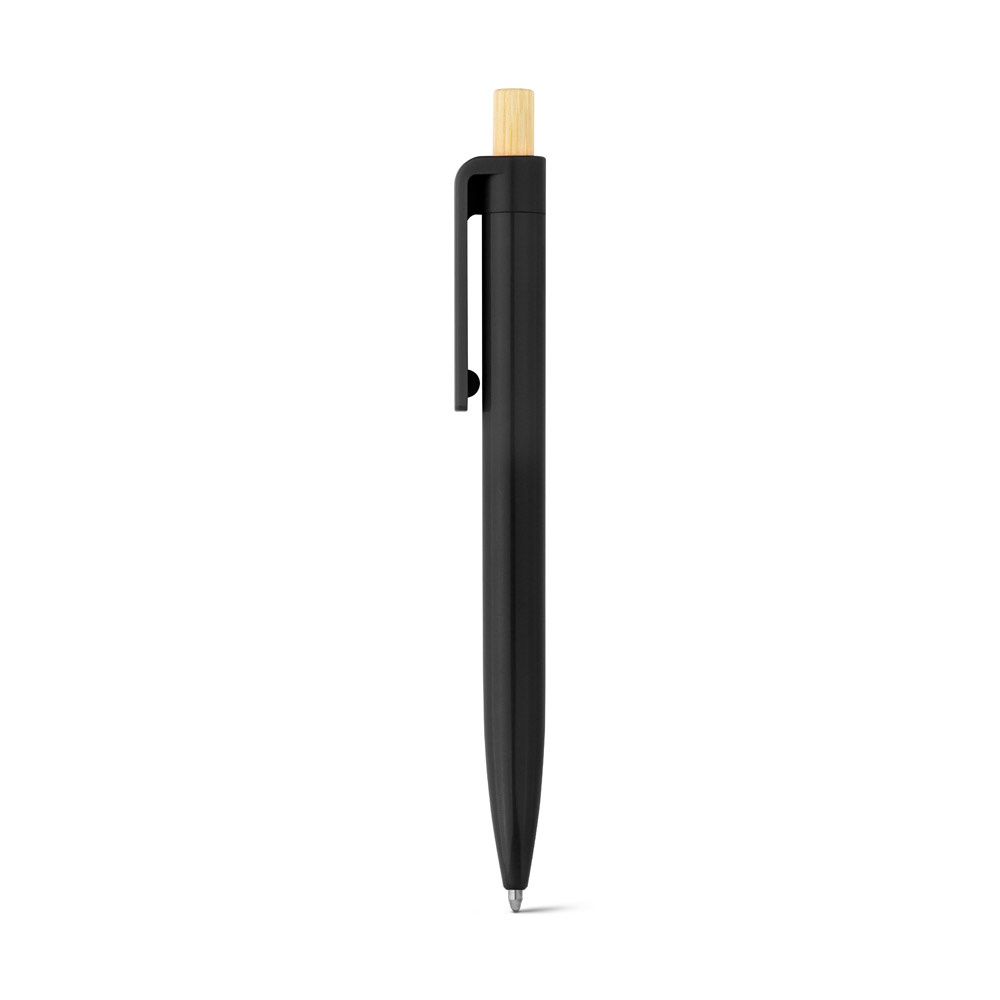 ZARA. Stylo à bille en ABS recyclé (100% rABS) avec bouton en bambou