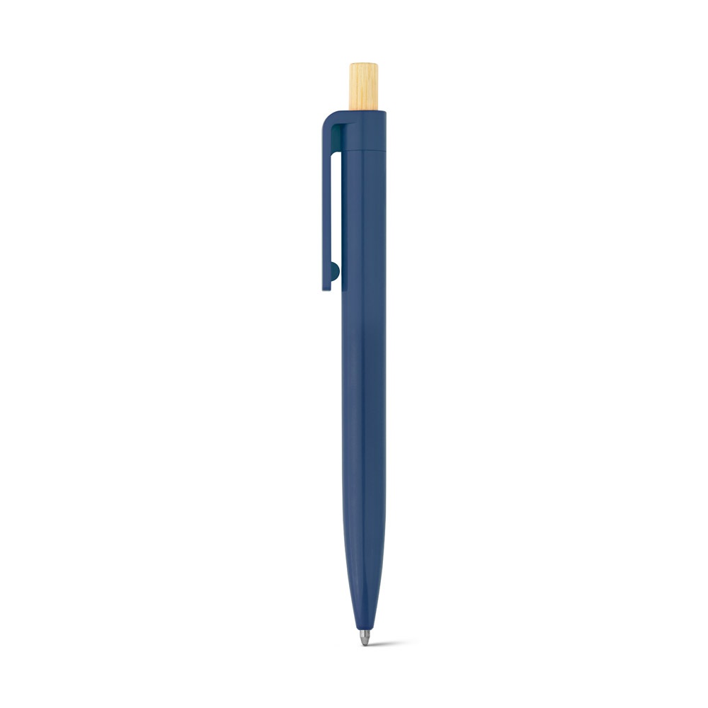 ZARA. Stylo à bille en ABS recyclé (100% rABS) avec bouton en bambou