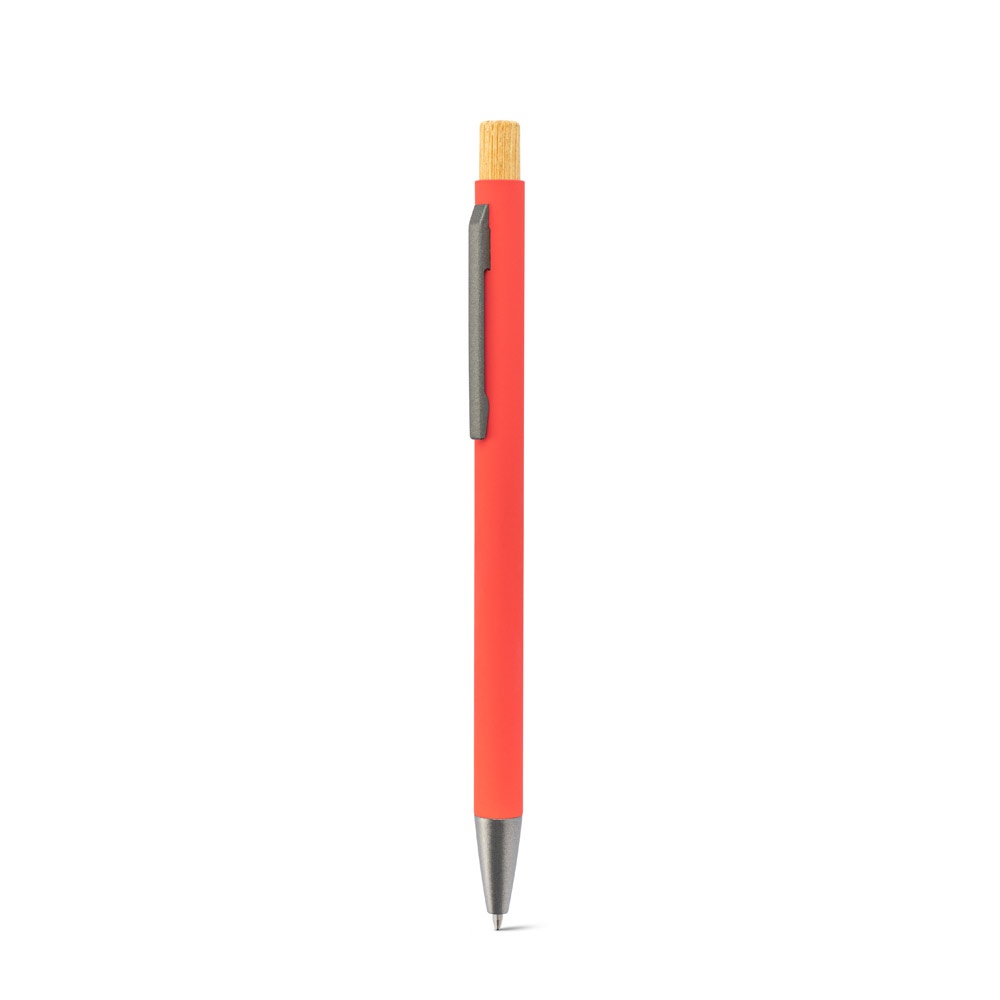 ZYLEN. Stylo à bille en aluminium recyclé (100 % rAL), avec finition en caoutchouc