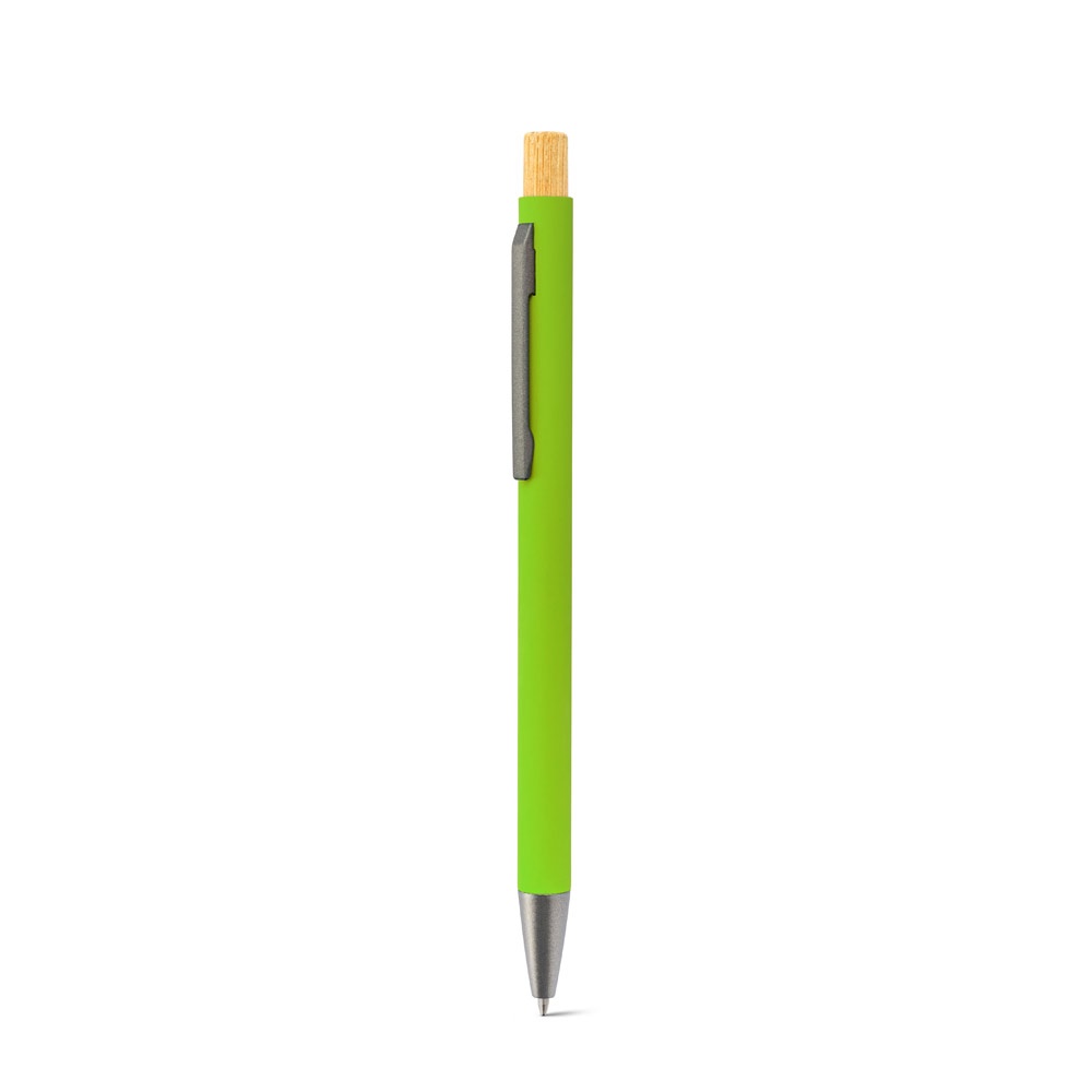 ZYLEN. Stylo à bille en aluminium recyclé (100 % rAL), avec finition en caoutchouc