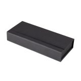 Vue 4 de KINGSLEY. Ensemble composé d'un stylo à bille et d'un stylo roller en aluminium, avec encre bleue Dokumental®