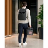 Vue 5 de AZORES BAG. Sac à dos pour ordinateur portable (16") en PU, avec rabat recouvrant tous les compartiments
