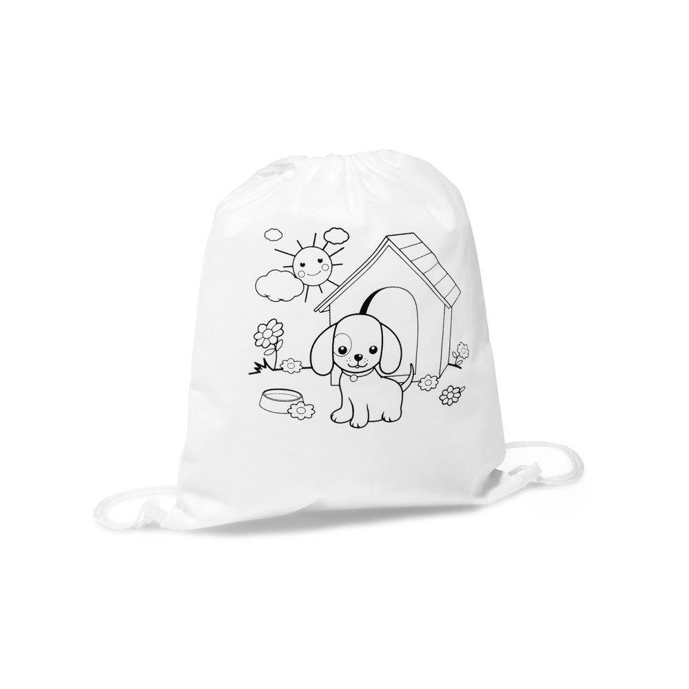 DRAWS. Sac à cordon pour enfant pour le coloriage (80 g/m²)
